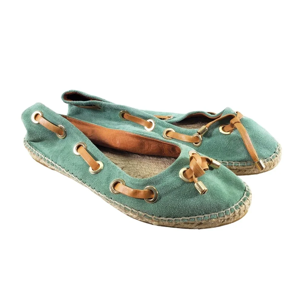 Maypol EU 40 Spain Seafoam Green Espadrille Ballet Flat Anthropologie